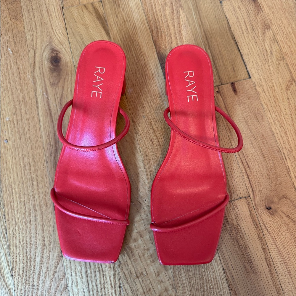 RAYE Red Strappy Sandals